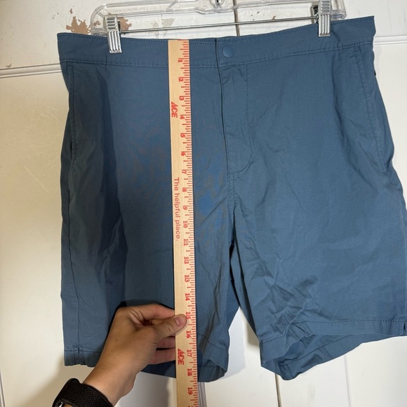 Old Navy Blue Chino Shorts Slim Built-In Flex Size Large Summer Preppy Khaki - Picture 3 of 6